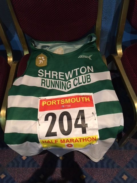 My vest and race number
